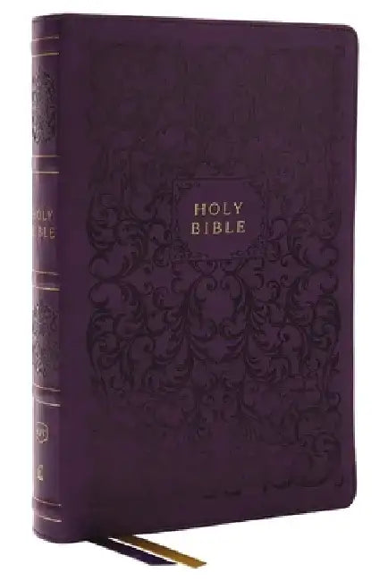 KJV Holy Bible, Center-Column Reference Bible, Leathersoft, Purple, 72,000+ Cross References, Red Letter, Thumb Indexed, Comfort Print: King James Ver by Thomas Nelson