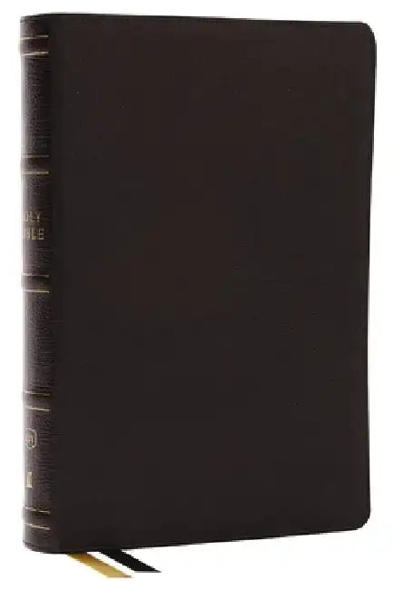 KJV Holy Bible, Center-Column Reference Bible, Genuine Leather, Black, 72,000+ Cross References, Red Letter, Comfort Print: King James Version: King J by Thomas Nelson