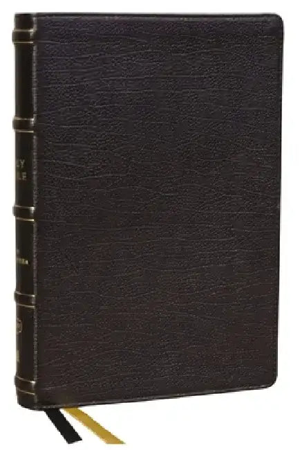 KJV Holy Bible with Apocrypha and 73,000 Center-Column Cross References, Black Genuine Leather, Red Letter, Comfort Print (Thumb Indexed): King James by Thomas Nelson