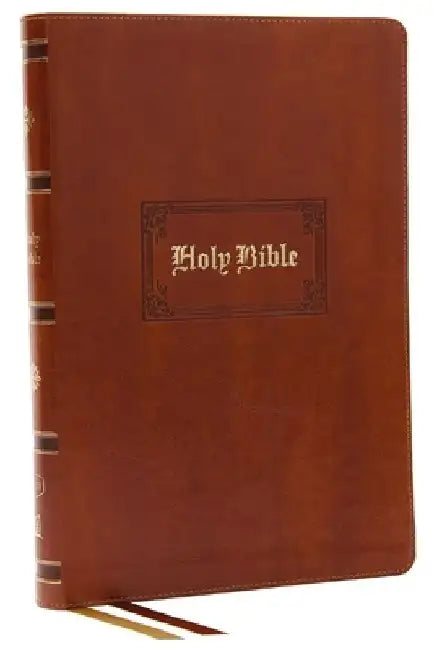 KJV Bible, Giant Print Thinline Bible, Vintage Series, Leathersoft, Tan, Red Letter, Comfort Print: King James Version: King James Version by Thomas Nelson