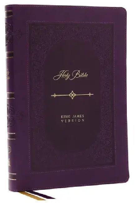 KJV Bible, Giant Print Thinline Bible, Vintage Series, Leathersoft, Purple, Red Letter, Thumb Indexed, Comfort Print: King James Version: King James V by Thomas Nelson
