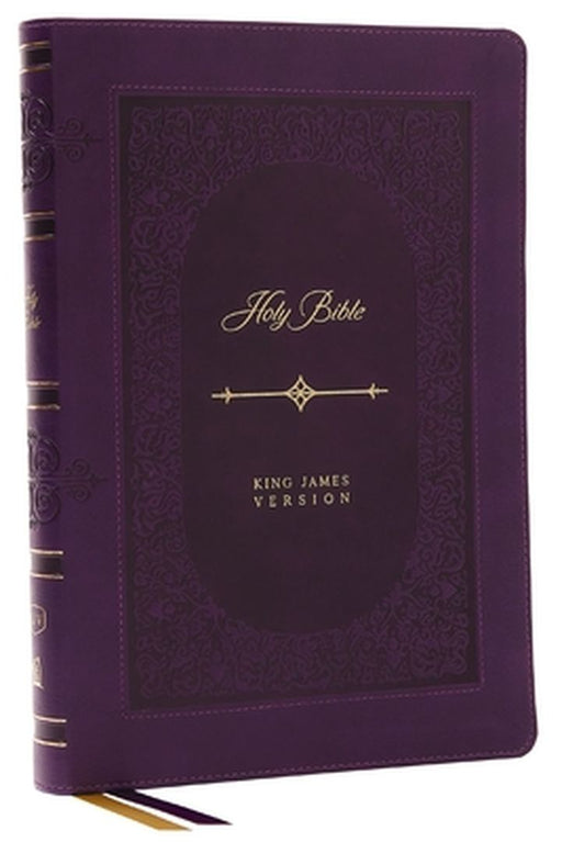 KJV Bible, Giant Print Thinline Bible, Vintage Series, Leathersoft, Purple, Red Letter, Thumb Indexed, Comfort Print: King James Version: King James V by Thomas Nelson