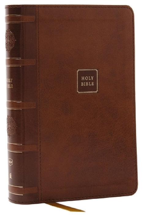 Nkjv, Compact Paragraph-Style Reference Bible, Leathersoft, Brown, Red Letter, Comfort Print: Holy Bible, New King James Version