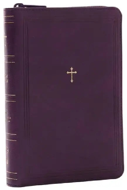 Nkjv, Compact Paragraph-Style Reference Bible, Leathersoft, Purple with Zipper, Red Letter, Comfort Print: Holy Bible, New King James Version by Thomas Nelson
