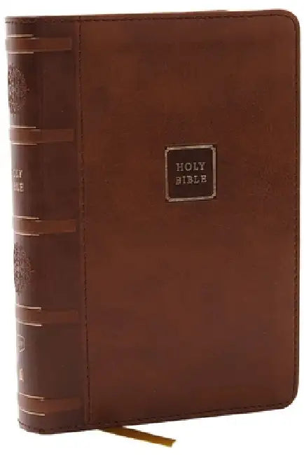 KJV Holy Bible, Compact Reference Bible, Leathersoft, Brown, 53,000 Cross-References, Red Letter, Comfort Print: Holy Bible, King James Version by Thomas Nelson