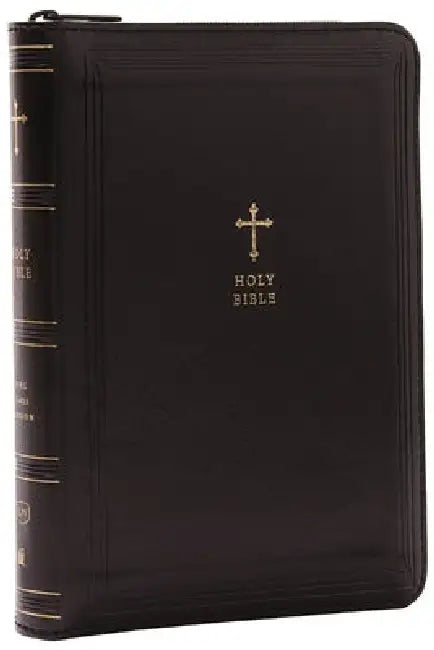KJV Holy Bible, Compact Reference Bible, Leathersoft, Black with Zipper, 53,000 Cross-References, Red Letter, Comfort Print: Holy Bible, King James Ve by Thomas Nelson