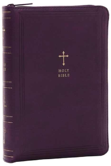 KJV Holy Bible: Compact with 43,000 Cross References, Purple Leathersoft with Zipper, Red Letter, Comfort Print: King James Version by Thomas Nelson