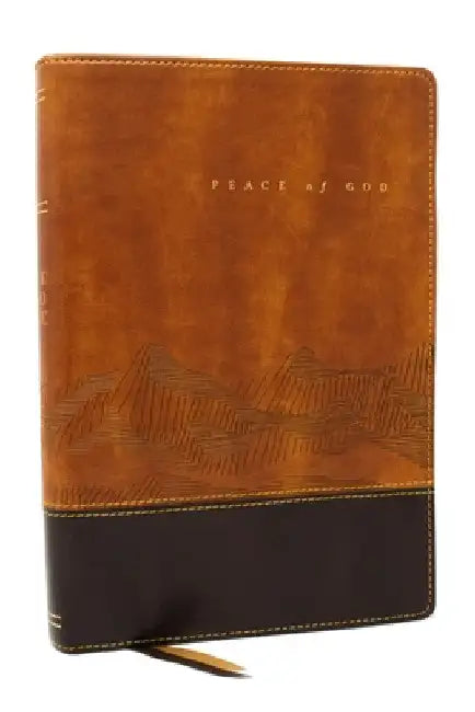 Peace of God Bible: Discover and Experience God's Shalom Throughout the Bible (Nkjv, Brown Leathersoft, Red Letter, Comfort Print) by Jeremiah J. Johnston Phd