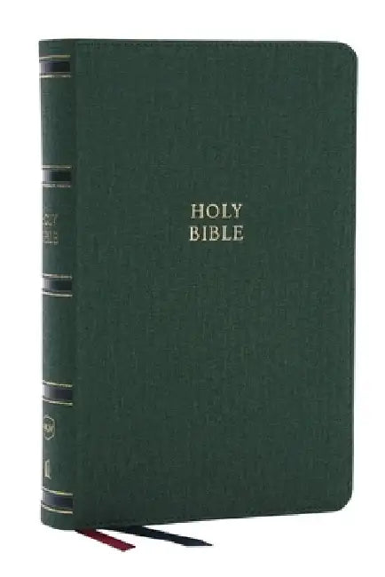 Nkjv, Single-Column Reference Bible, Verse-By-Verse, Leathersoft, Green, Red Letter, Comfort Print