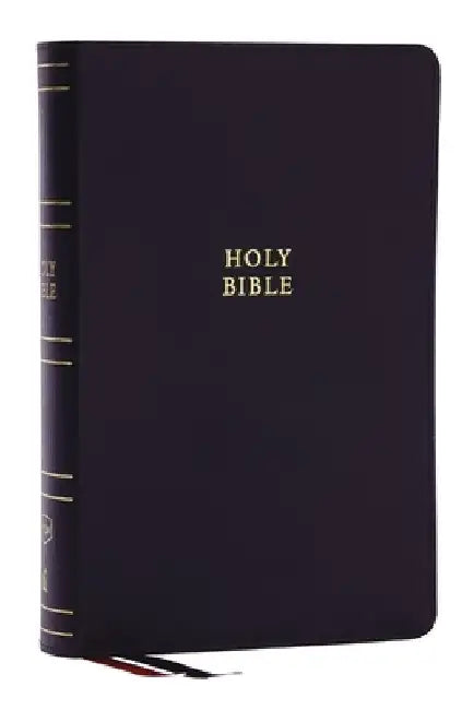 Nkjv, Single-Column Reference Bible, Verse-By-Verse, Bonded Leather, Black, Red Letter, Comfort Print