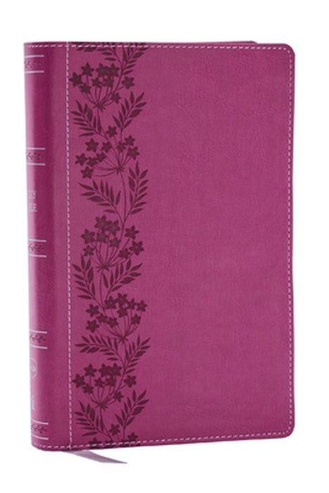 NKJV Holy Bible, Personal Size Large Print Reference Bible, Pink, Leathersoft, 43,000 Cross References, Red Letter, Thumb Indexed, Comfort Print: New by Thomas Nelson