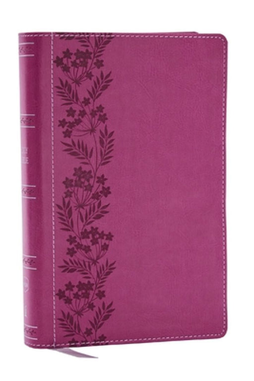 NKJV Holy Bible, Personal Size Large Print Reference Bible, Pink, Leathersoft, 43,000 Cross References, Red Letter, Thumb Indexed, Comfort Print: New by Thomas Nelson