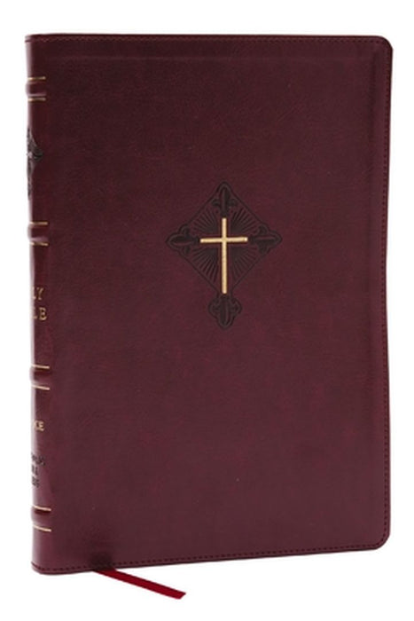 Rsv2ce, Thinline Large Print Catholic Bible, Crimson Leathersoft, Comfort Print by Catholic Bible Press
