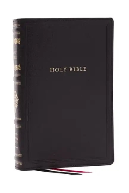 RSV Personal Size Bible with Cross References, Black Genuine Leather, (Sovereign Collection) by Thomas Nelson