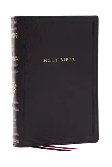 RSV Personal Size Bible with Cross References, Black Genuine Leather, Thumb Indexed, (Sovereign Collection) by Thomas Nelson
