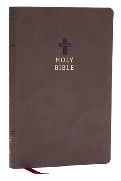 NKJV Value Ultra Thinline Bible, Charcoal Leathersoft, Red Letter, Comfort Print by Thomas Nelson