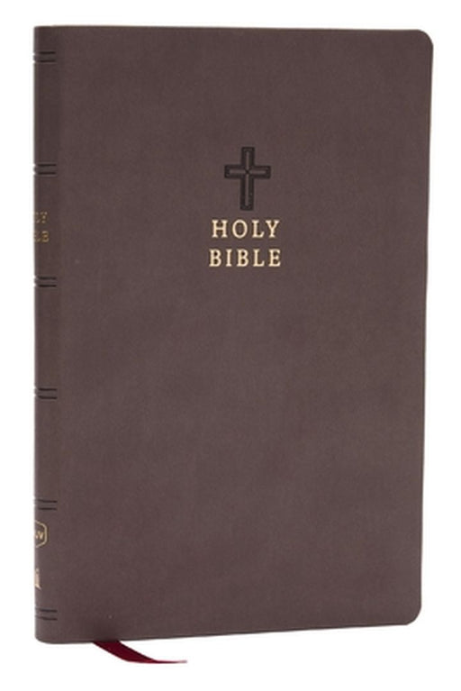 NKJV Value Ultra Thinline Bible, Charcoal Leathersoft, Red Letter, Comfort Print by Thomas Nelson
