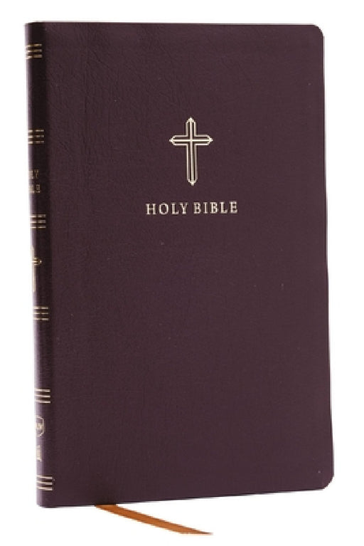 NKJV Holy Bible, Ultra Thinline, Burgundy Bonded Leather, Red Letter, Comfort Print by Thomas Nelson