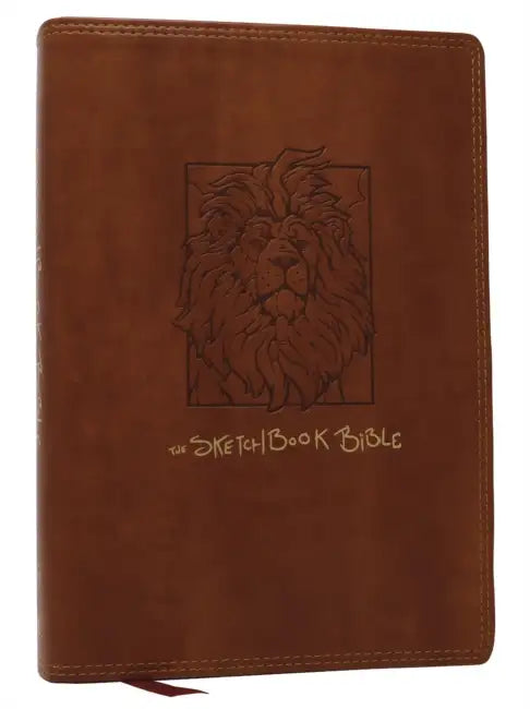 The Sketchbook Bible: The Complete Bible with Hundreds of Illustrations (Nkjv, Brown Leathersoft, Red Letter, Comfort Print) by Paul Mignard, Thomas Nelson