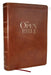 The Open Bible: Read and Discover the Bible for Yourself (NKJV Brown Leathersoft, Red Letter, Comfort Print)