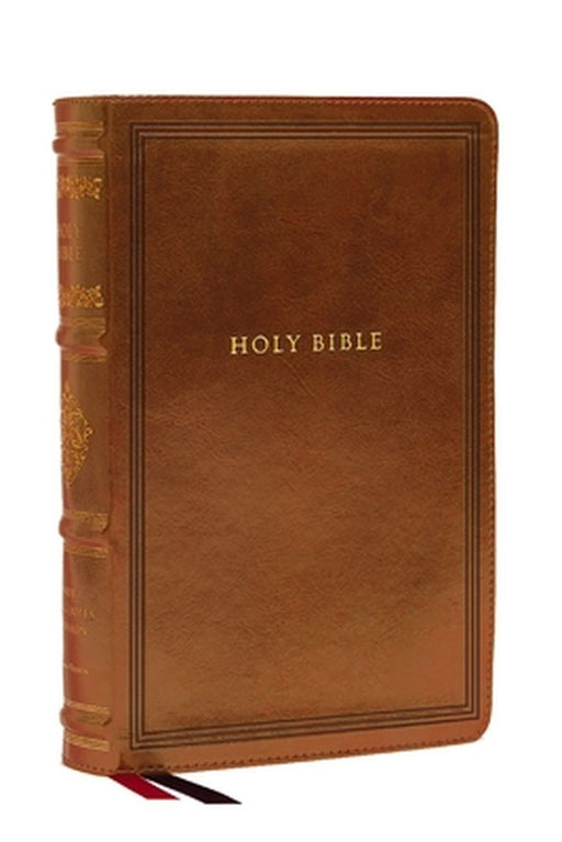 NKJV Large Print Reference Bible, Brown Leathersoft, Red Letter, Comfort Print (Sovereign Collection): Holy Bible, New King James Version