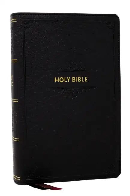 KJV Personal Size Large Print End-Of-Verse Reference Bible, Black Leathersoft, Red Letter, Comfort Print by Thomas Nelson