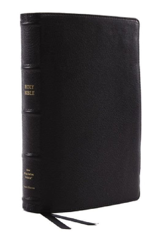 NKJV Bible: Single-Column Verse-By-Verse W/ 72,000 Cross-References, Black Goatskin Leather, Premier Collection, Comfort Print: New King James Version by Thomas Nelson