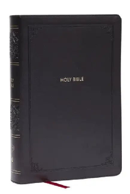KJV Giant Print End-Of-Verse Reference Bible, Black Leathersoft, Red Letter, Comfort Print by Thomas Nelson