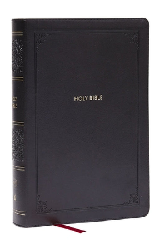 KJV Giant Print End-Of-Verse Reference Bible, Black Leathersoft, Red Letter, Comfort Print by Thomas Nelson