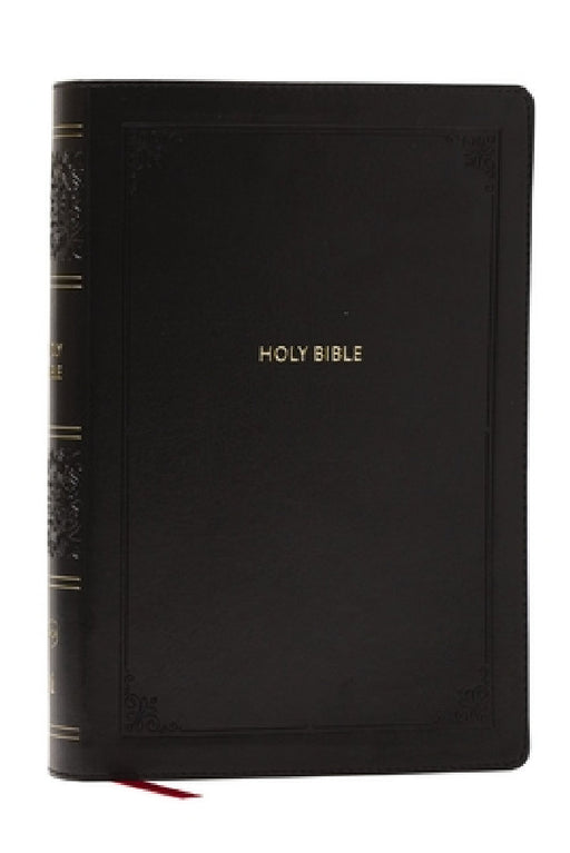 NKJV Giant Print End-Of-Verse Reference Bible, Black Leathersoft, Red Letter, Comfort Print (Thumb Indexed): Holy Bible by Thomas Nelson