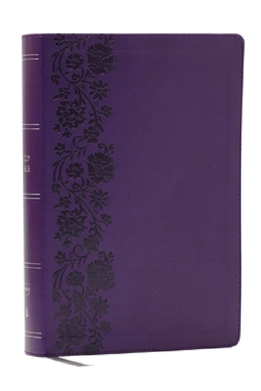 NKJV Giant Print End-Of-Verse Reference Bible, Purple Leathersoft, Red Letter, Comfort Print: Holy Bible by Thomas Nelson