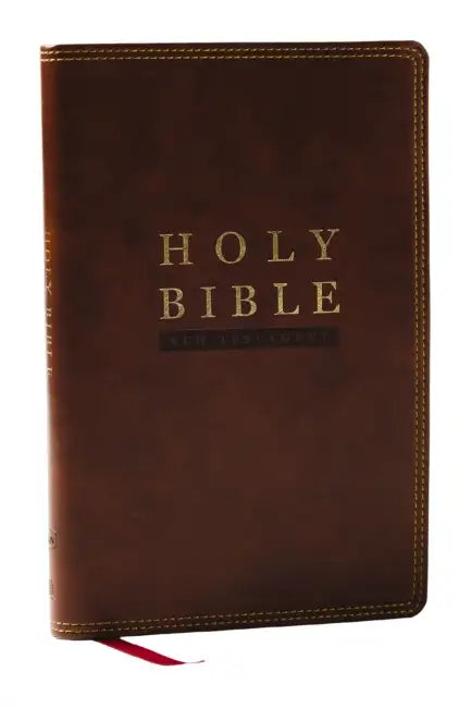 NKJV Super Giant Print New Testament, Brown Leathersoft, Red Letter, Comfort Print by Thomas Nelson