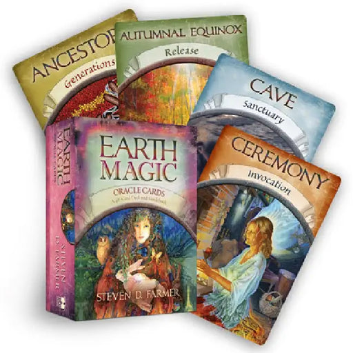 Earth Magic Oracle Cards: A 48-Card Deck and Guidebook by Steven D. Farmer