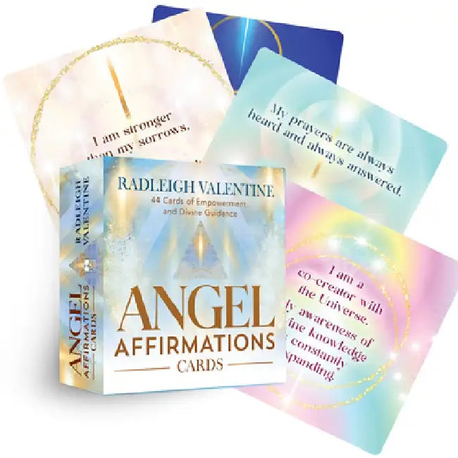 Angel Affirmations Cards: 44 Cards of Empowerment and Divine Guidance by Radleigh Valentine