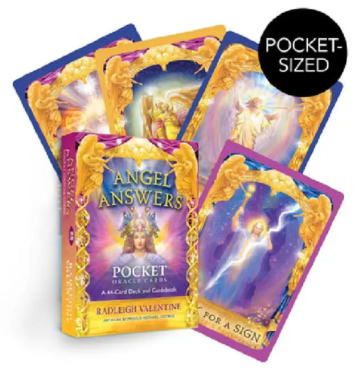 Angel Answers Pocket Oracle Cards: A 44-Card Deck and Guidebook by Radleigh Valentine