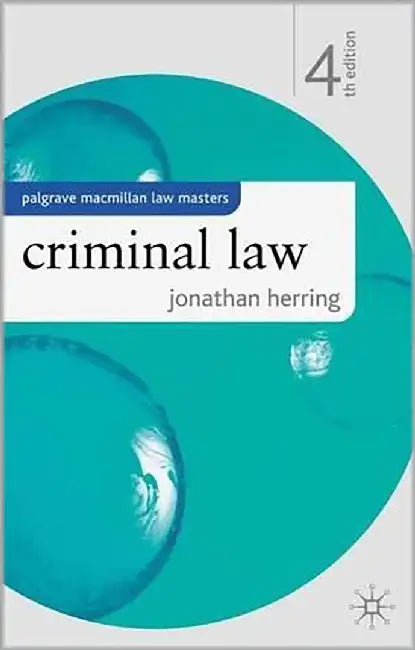 Criminal Law by Jonathan Herring by Jonathan Herring