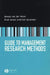 Guide to Management Research Methods by Mandy Van Der Velde