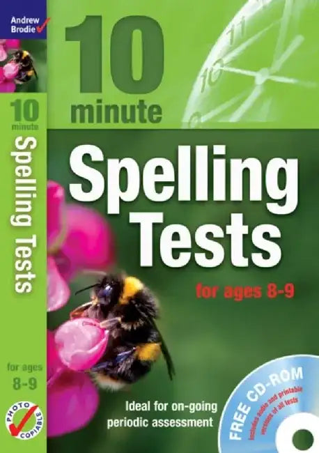 Ten Minute Spelling Tests for ages 8-9 by Andrew Brodie