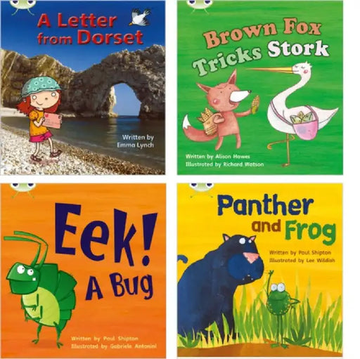 Learn to Read at Home with Bug Club Phonics: Pack 5 (Pack of 4 reading books with 3 fiction and 1 non-fiction) by Emma Lynch