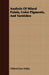 Analysis Of Mixed Paints, Color Pigments, And Varnishes by Clifford Dyer Holley