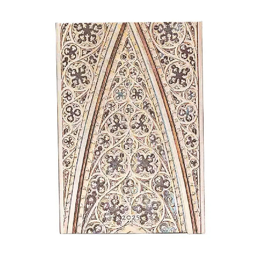 Vault of the Milan Cathedral (Duomo di Milano) Mini 12-month Horizontal Hardback Dayplanner 2025 (Wrap Closure) by Paperblanks