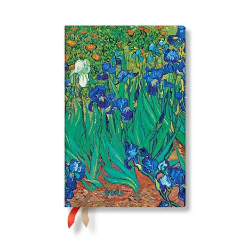 Van Gogh’s Irises (Mini 12-month Verso Hardback Dayplanner 2025 (Elastic Band Closure) by Paperblanks