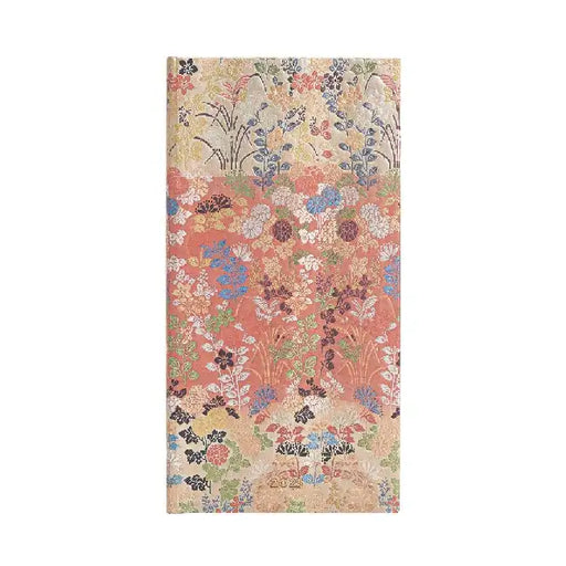 Kara-ori (Japanese Kimono) Slim 12-month Horizontal Hardback Dayplanner 2025 (Elastic Band Closure) by Paperblanks