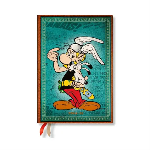 Asterix the Gaul (The Adventures of Asterix) Midi 12-month Verso Hardback Dayplanner 2025 (Elastic Band Closure) by Paperblanks