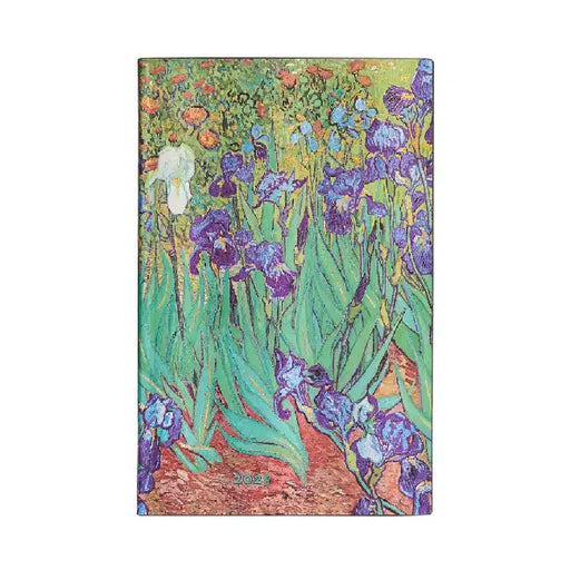 Van Gogh’s Irises Maxi 12-month Horizontal Softcover Flexi Dayplanner 2025 (Elastic Band Closure) by Paperblanks