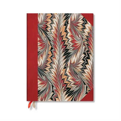 Rubedo (Cockerell Marbled Paper) Ultra 12-month Day-at-a-time Softcover Flexi Dayplanner 2025 (Elastic Band Closure) by Paperblanks