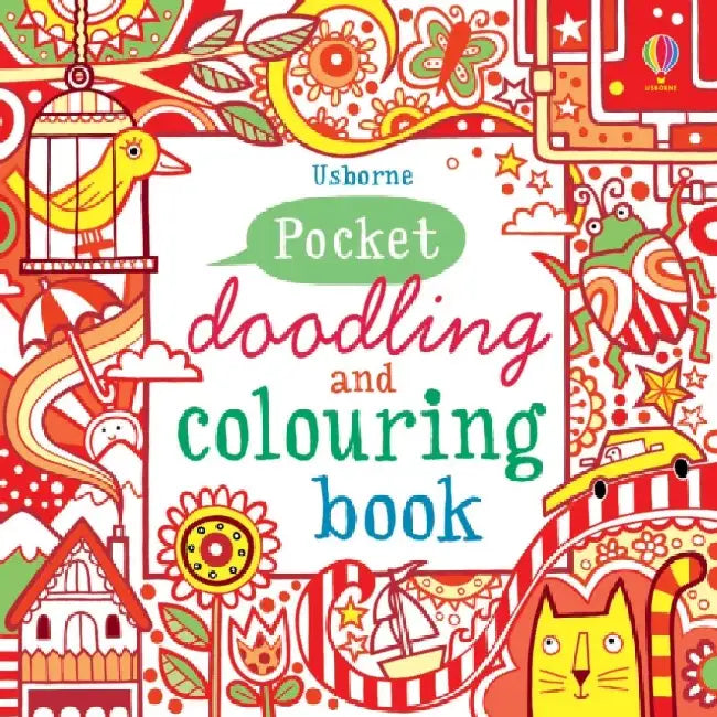 Pocket Doodling and Colouring Book Red by Phillip Thompson