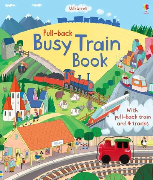 Pull-back Busy Train Book by Fiona Watt