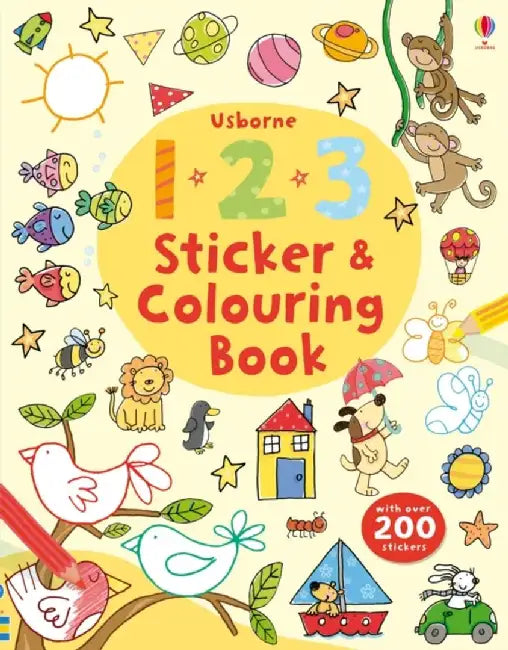 123 Sticker and Colouring book by Jessica Greenwell