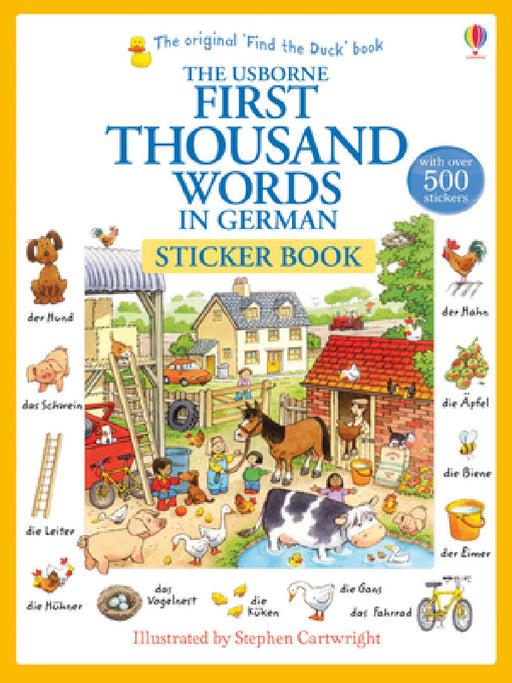 First Thousand Words in German Sticker Book by Heather Amery